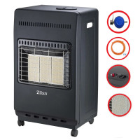 Обігрівач газовий 4,2 кВт Zilan ZLN2830 4200W Black - Туреччина (з редуктором і шлангом)