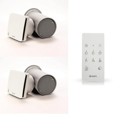 Комплект рекуператорів Aspira Ecocomfort 160 RF V2 Комплект рекуператорів Aspira Ecocomfort 160 RF V2