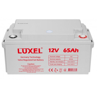 Гелевий акумулятор Luxel LBG-12V65AH Гелевий акумулятор Luxel LBG-12V65AH