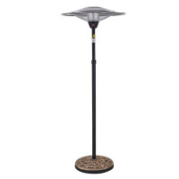 Електрообігрівач у формі парасольки VOLTRONIC, 2 режими, 220V, 1500/3000W, античний, фіксований