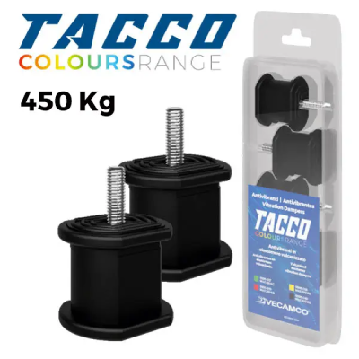 Віброопори VECAMCO 40х40 mm 450 кг (чорна) (4 шт.)