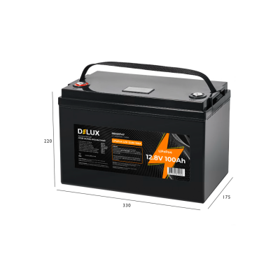 Аккумулятор DELUX LFP 12V 100A літієвий с LCD LiFePO4